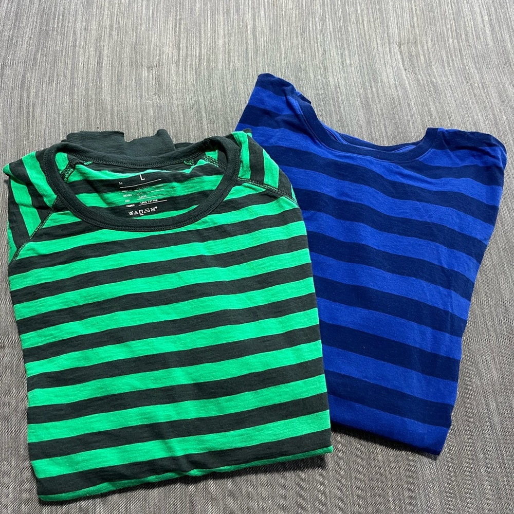 TWO Men’s Large long sleeve T-shirts (BR and GAP). Never worn. Smoke free home.